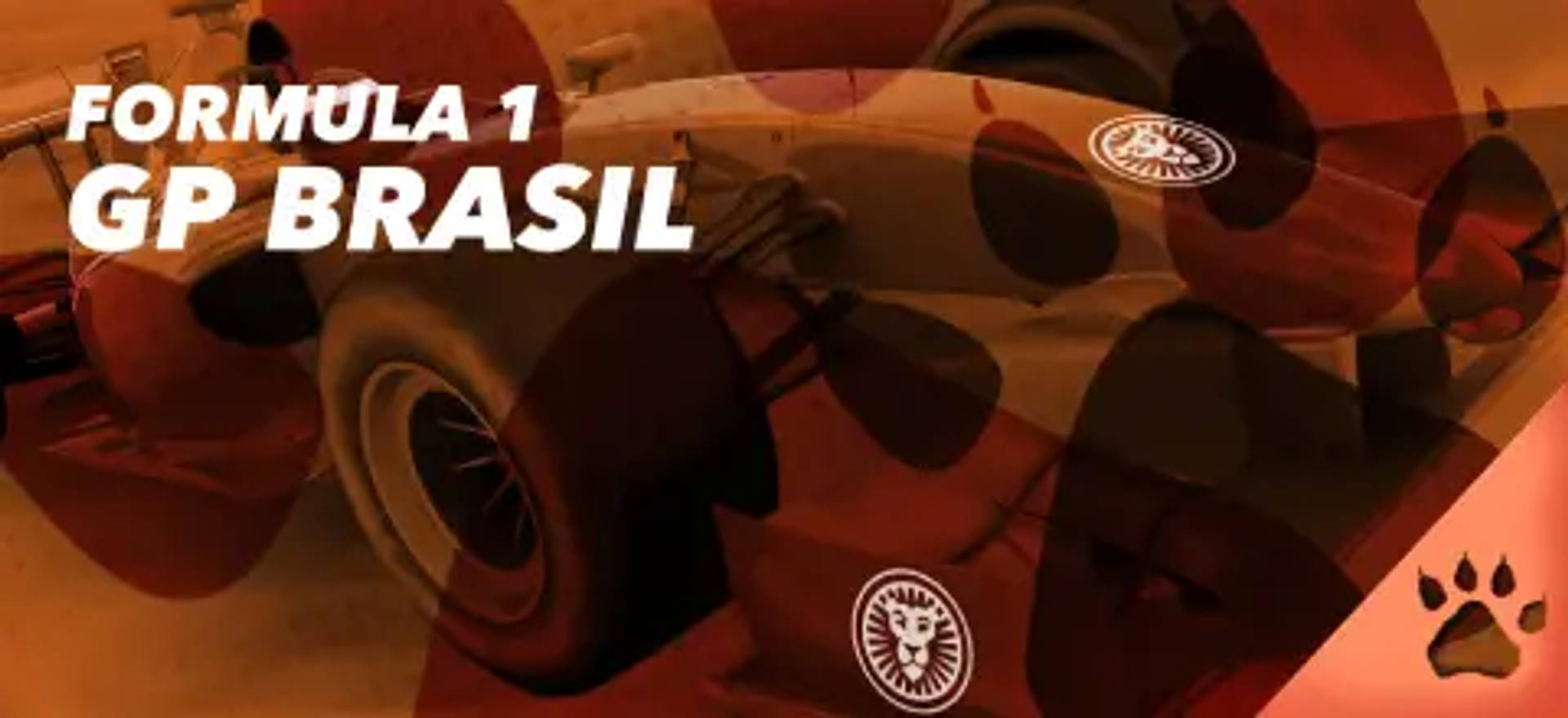 Fórmula 1 GP Brasil con coche de carreras y el logo de LeoVegas.