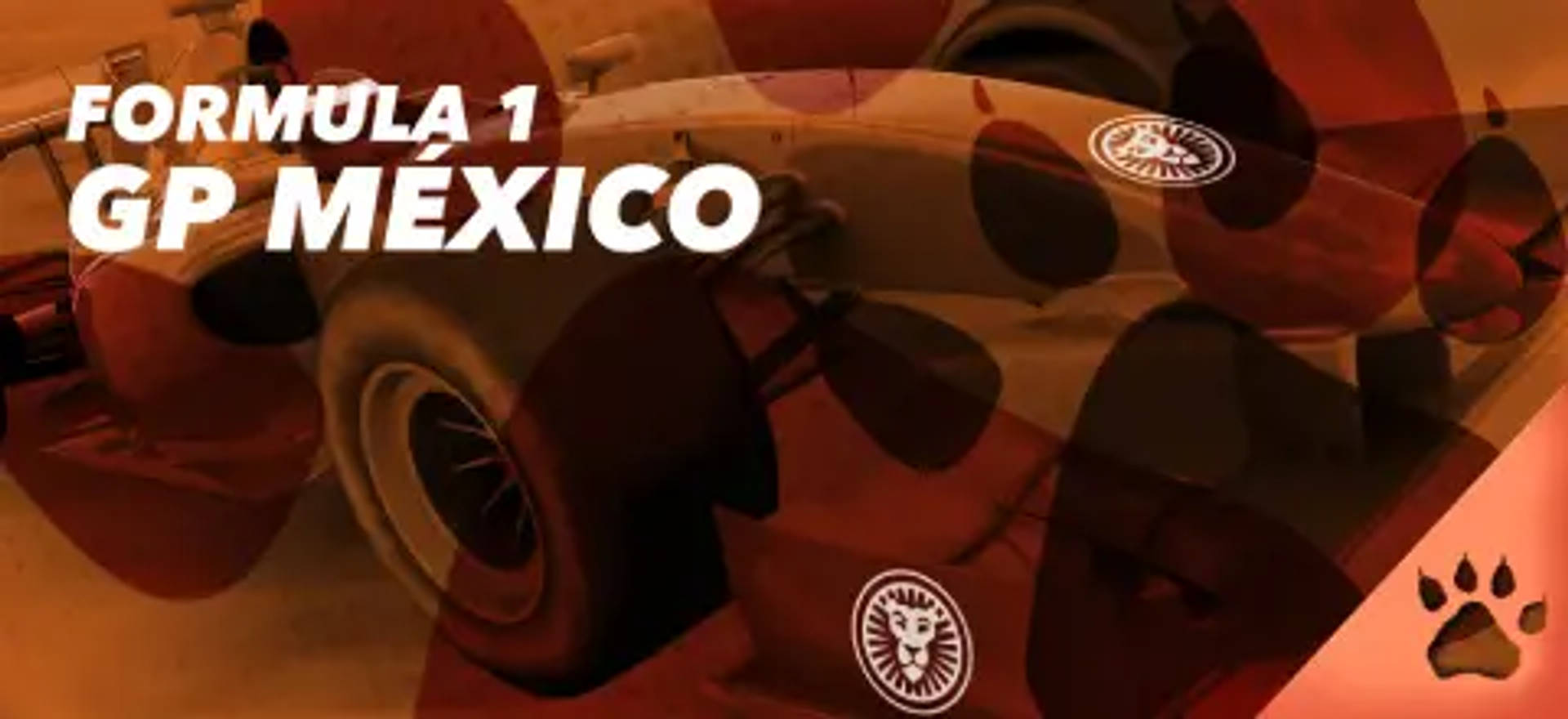 Fórmula 1 GP México con coche de carreras y el logo de LeoVegas.