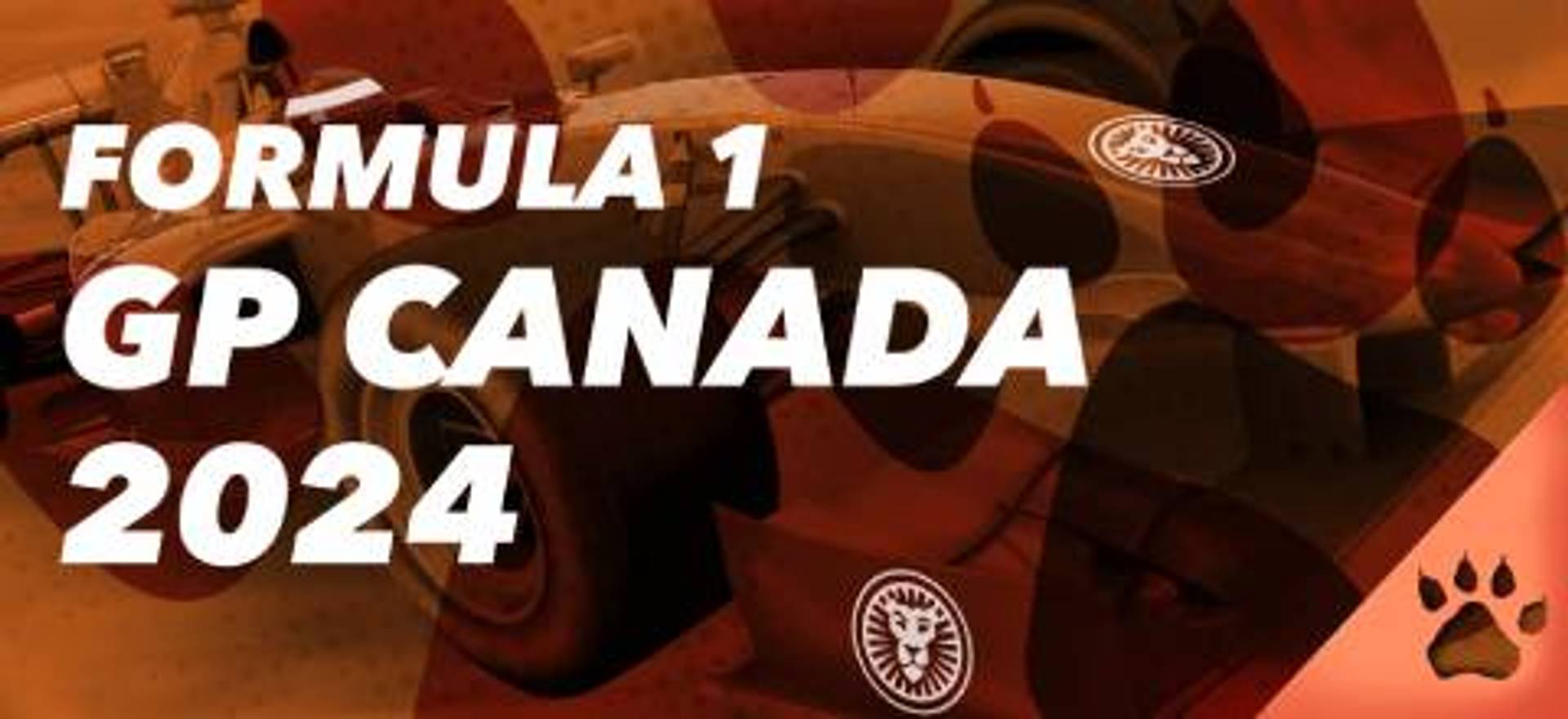 Fórmula 1 GP Canadá 2024, promoción de carreras con coche de carreras y el logo de la marca.